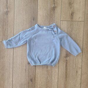H&M size 6-9 months dusty blue sweater